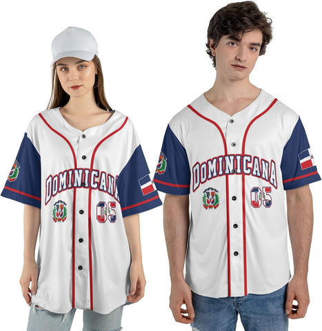 Custom Dominican Jersey for Men Dominican Baseball Jersey Dominican Baseball Jersey Dominicana Shirt Dominican Flag Jersey