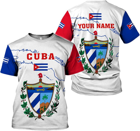 MoonArt Personalized Name Cuba Shirt 3D, Cuban Tshirts for Men and Women, Cuba Flag Shirt, Sweatshirt, Hoodies, Zip Hoodies