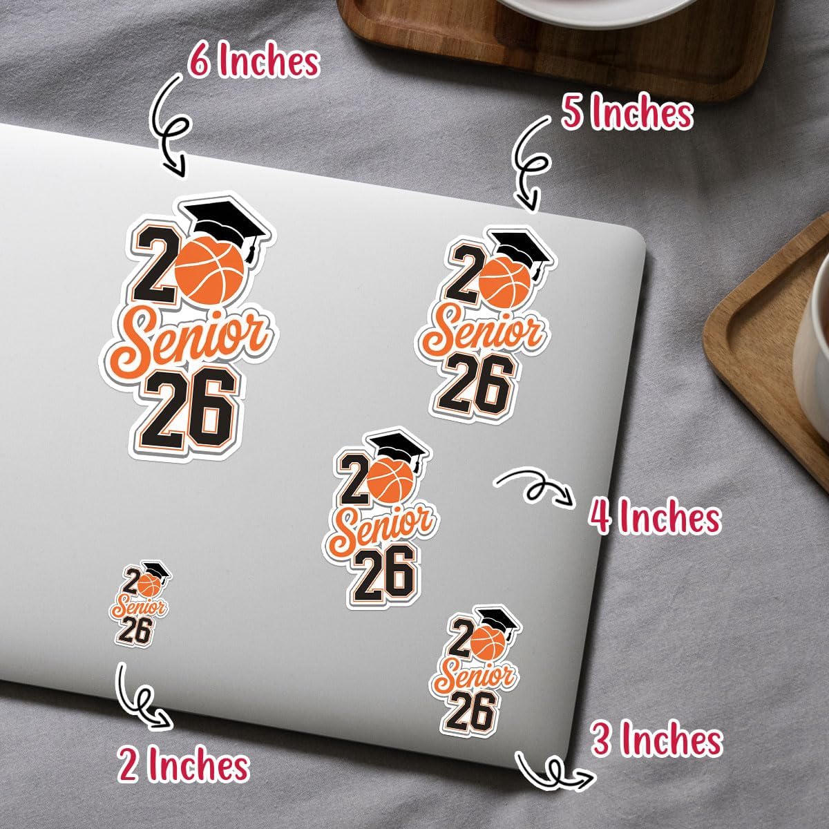 3Pcs 2026 Senior Basketball Waterproof Sticker, Class Of 2026 Basketball Senior 2026 Sticker, Graduate Senior Class 2026 Decal, Senior Sticker 2025- Sticker For Laptop Water Bottle Car Phone Helmet 3"