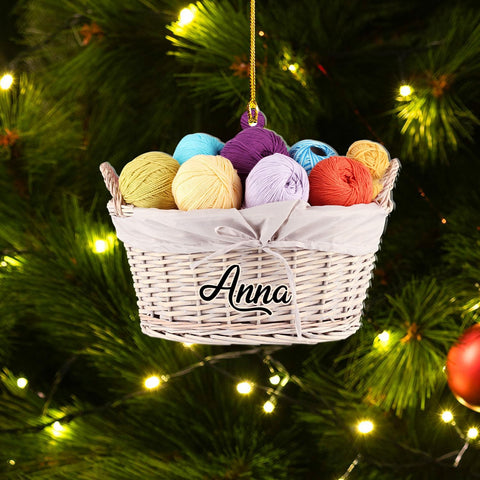 Personalized Knitting Ornaments 2024, Knitting Yarns Custom Knit Ornament Knitting Christmas Ornament, Crochet Ornaments for Christmas Tree, Christmas Gifts for Crocheters, Sewing Ornament (KT13)