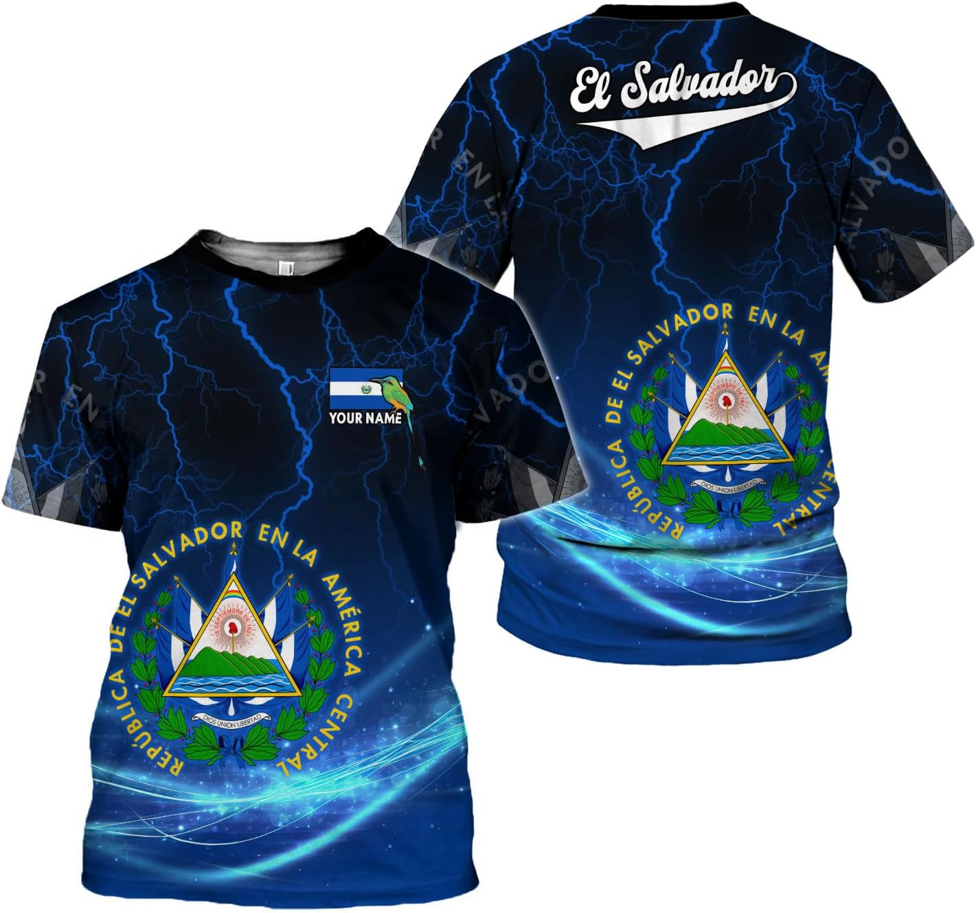 Personalized El Salvador Shirt Custom Camiseta de El Salvador Flag Shirt Men, Women Salvadorans Pride El Salvadore�a Gift