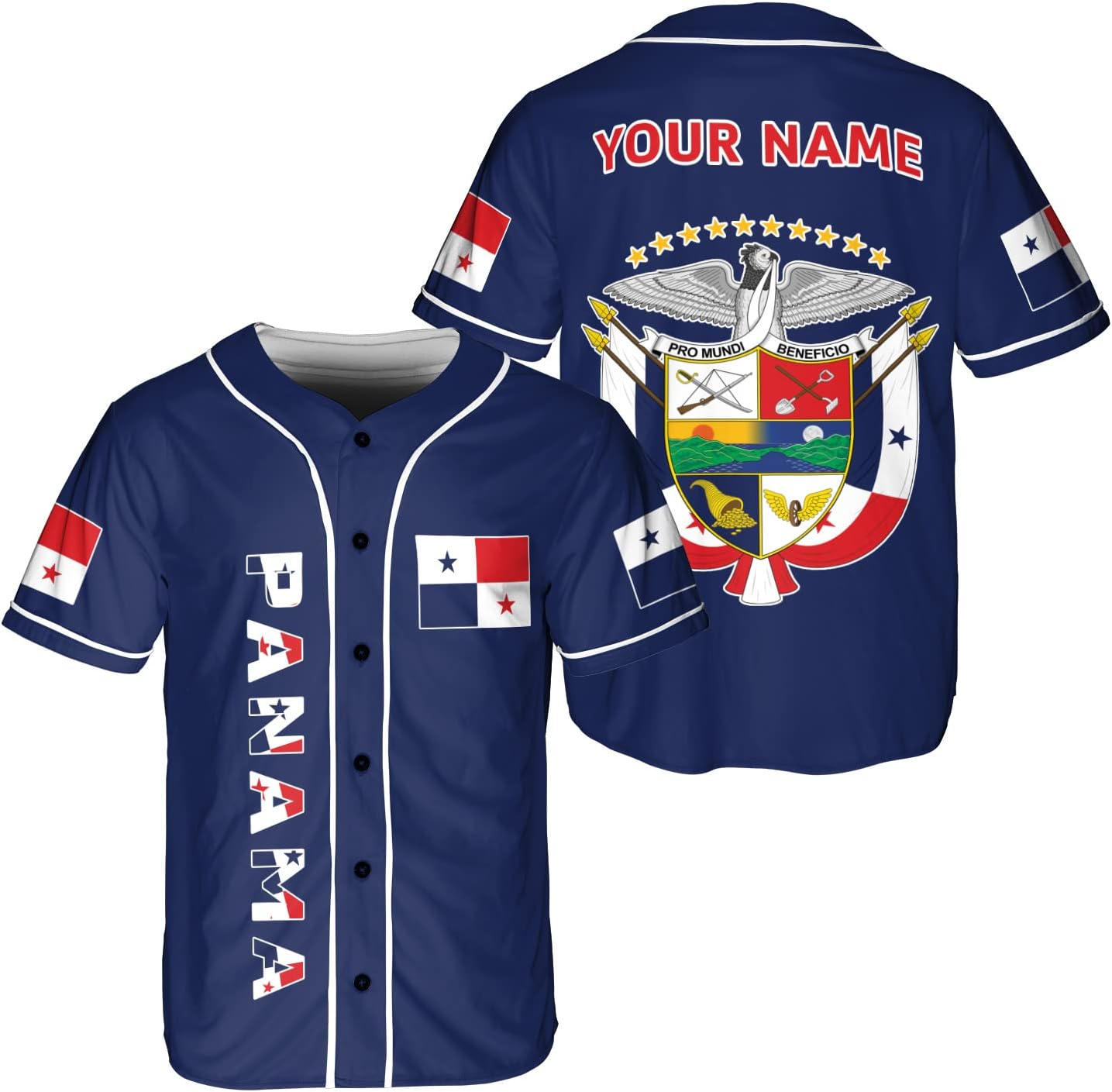 Podagree Personalized Panama Baseball Jersey Camisa Shirt, Panamanian Flag Jersey, Panamanian Pride Jersey for Men and Women