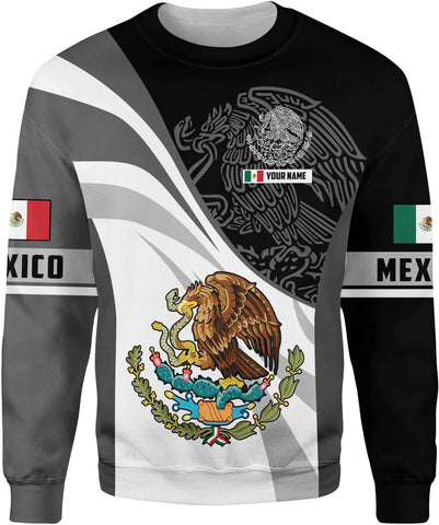 Personalized Name Mexican Hoodie 3D, Customized Mexican Hoodies for Men, Unisex Mexico Hoodie, Mexico Hoodies for Men