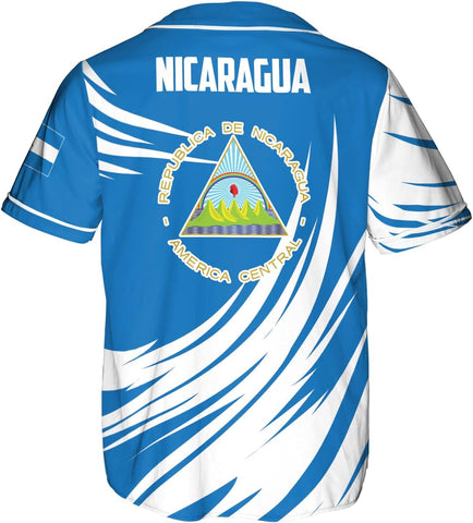 Leeprints Personalized Nicaragua Baseball Jersey Shirt Name Nicaraguan Baseball Jersey for Men & Women Nicaraguan Camisas