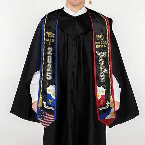 Customize Filipino Graduation Sash, Philippines Graduation Stole, Philippine Graduation Sash 2025