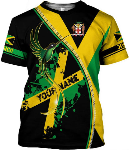 Suseaz Custom Jamaica Shirts for Women and Mens - Personalized Jamaica Flag Shirt Gift for Jamaica Men