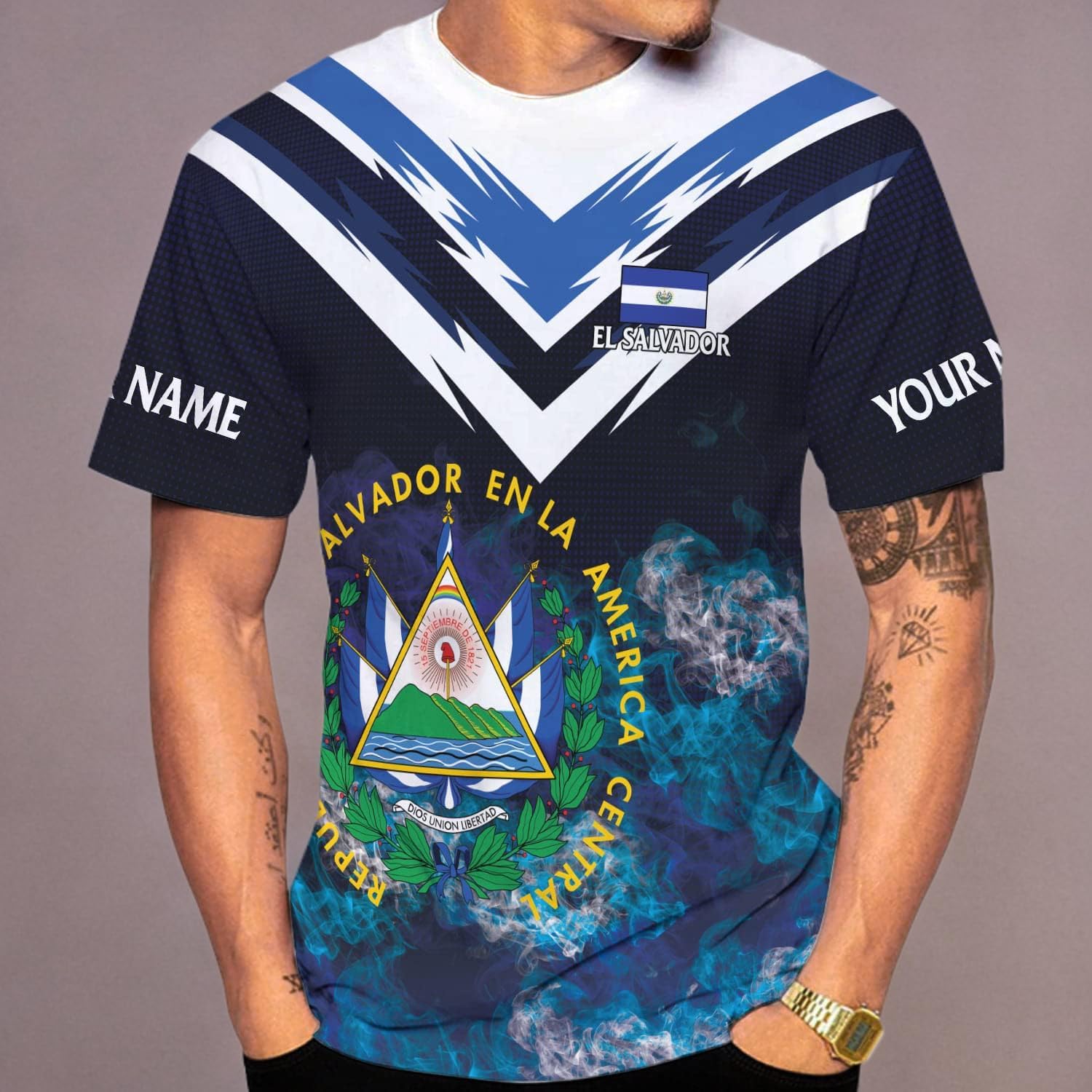 Personalized El Salvador Shirt Custom Camiseta de El Salvador Flag Shirt Men, Women Salvadorans Pride El Salvadore��a Gift