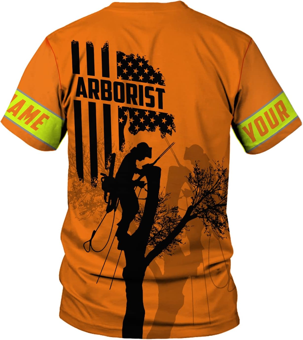 Personalized Arborist T-Shirt 3D, Woodworker Shirt, Mens Tree Climber Shirt