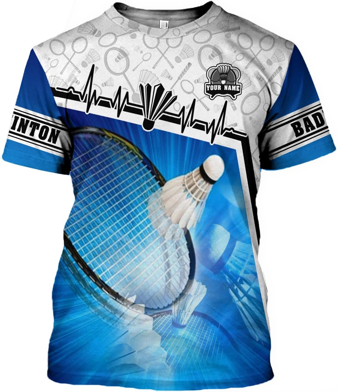 Personalized Name Badminton 3D Shirt, Best Coach Ever Sport Fans Gift T-Shirt, Custom Badminton 3D Shirt for Badminton Lovers