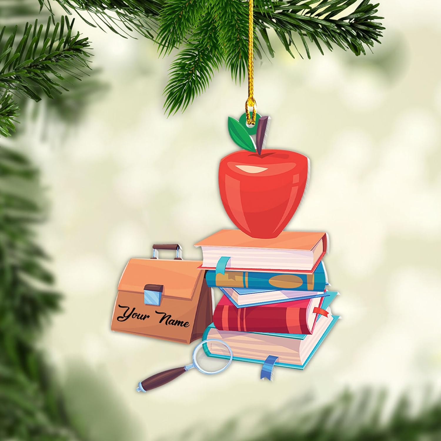 MAPrints Teacher Ornaments Christmas 2024, Teacher Appreciation Gifts for Women, Teacher Acrylic 2D Flat Ornaments, Thank You Appreciation Ornaments, Keepsake Gifts for Teacher (TC 2)