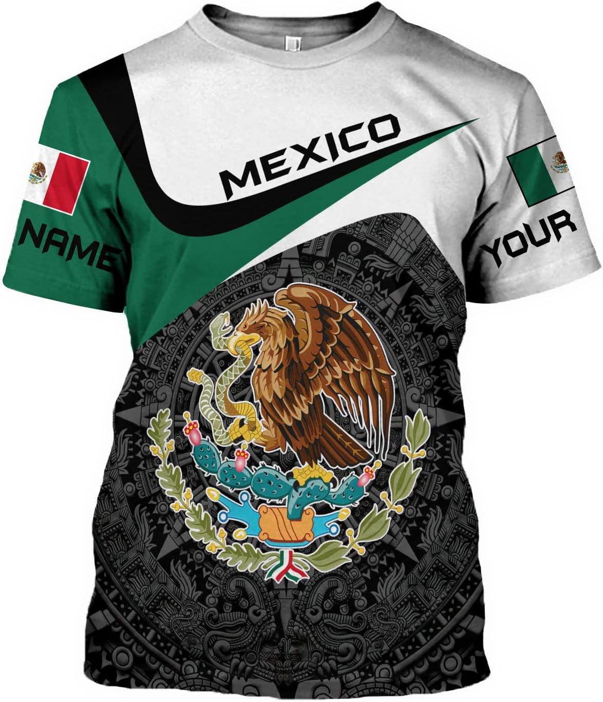 Mostprints Personalized Name Mexican Hoodie 3D, Customized Mexican Hoodies for Men, Unisex Mexico Hoodie, Mexico Hoodies for Men