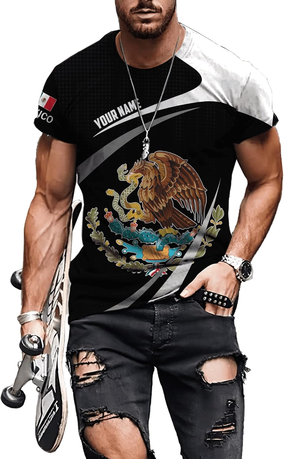 Personalized Name Mexican Hoodie 3D, Customized Mexico Hoodies for Men & Women