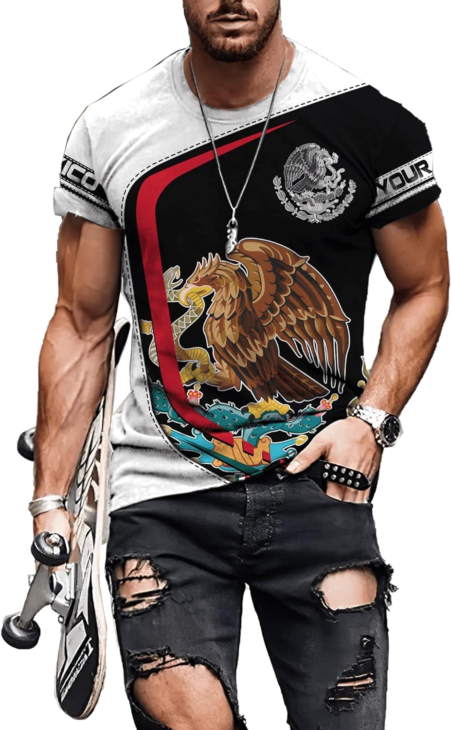 Personalized Name Mexican Shirts for Men, Customized Mexico Shirts for Men, Mexico Shirts for Women Mexico Shirt Eagle Flag