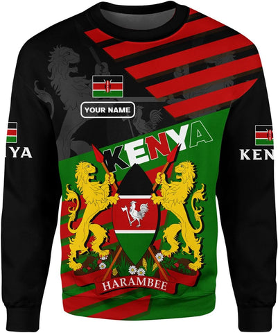 MAPrints Personalized Kenya 3D Shirts Kenyan Pride Gift T-Shirt Kenyan Flag Kenya Shirt Kenyan Africa Pride Flag Print Shirts