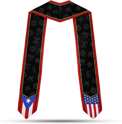 Personalized Puerto Rican Graduation Stole, Puerto Rican Graduation Sash 2025, Puerto Rico Graduation Sash