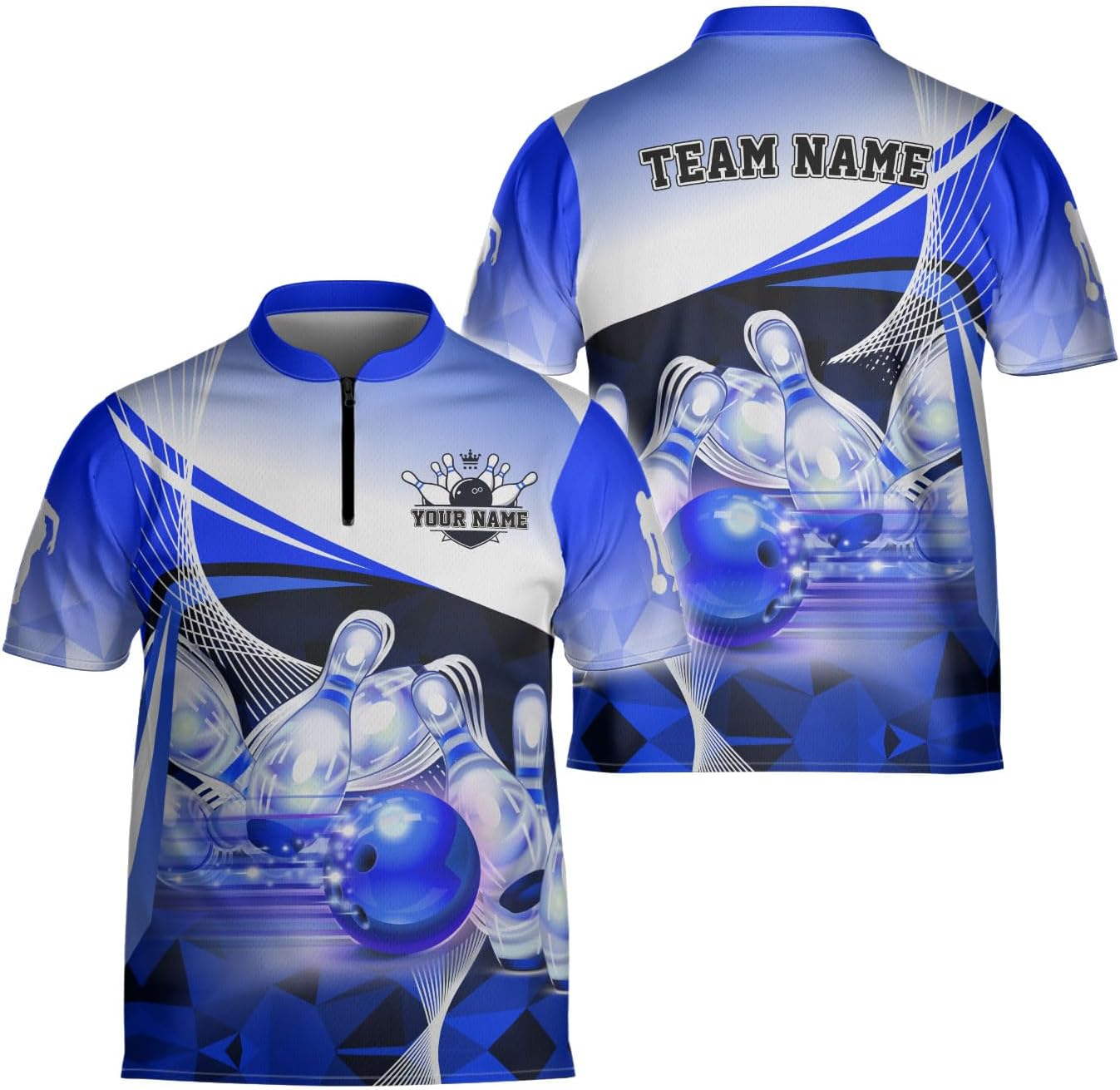 Ligthuy Personalized Bowling Jersey 3D, Bowling Shirts for Team, Bowling Shirt Unisex for Men Women, Bowling Shirts for Men 2