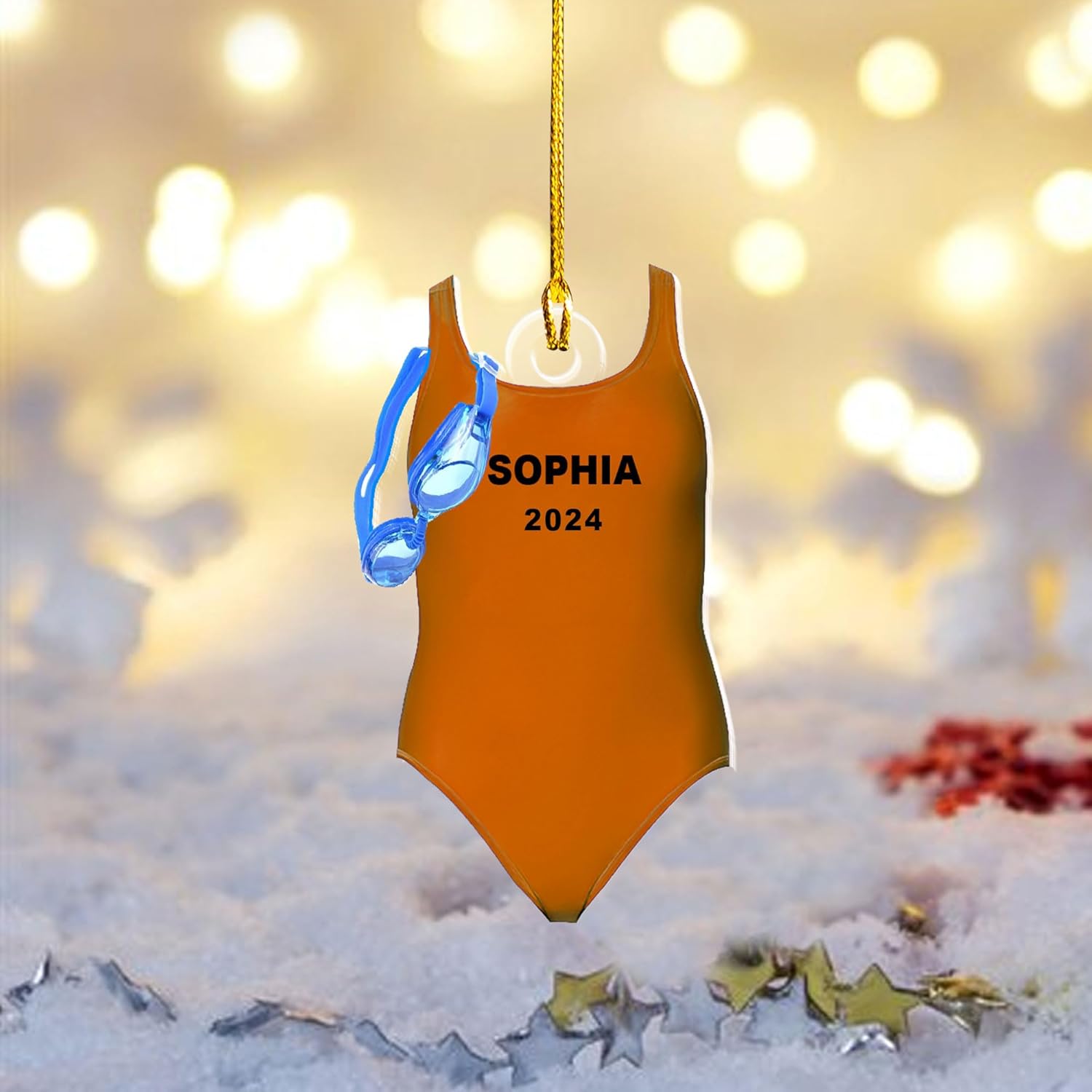 Artparel Personalized Swimming Ornament Gift for Swimming Lovers Ornaments Boy\/Girl Swimmer Christmas Ornament Christmas Tree Decor Swimming Christmas Ornament Lovers Xmas (SMM 11)