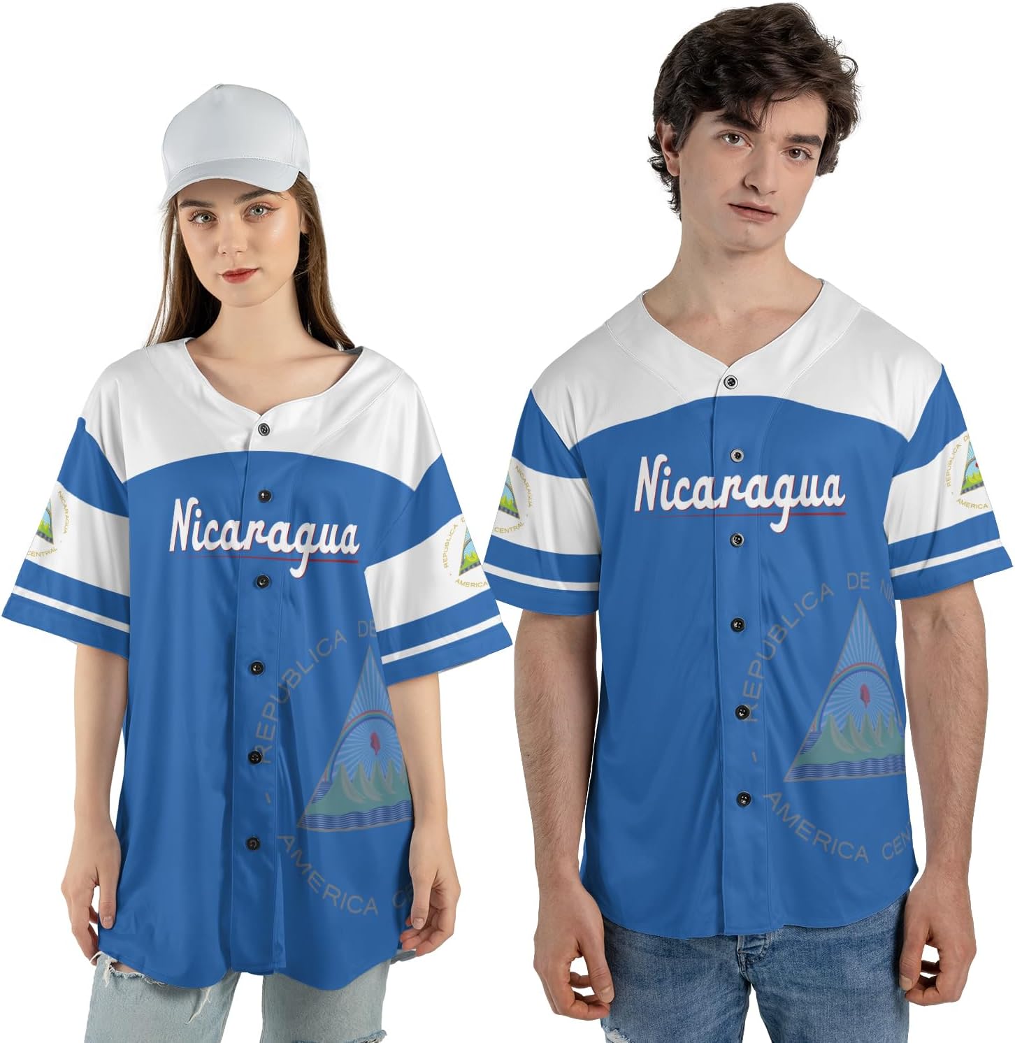 Personalized Nicaragua Baseball Jersey, Custom Nicaragua Baseball Jersey for Men & Women, Nicaraguan Camisas Shirt
