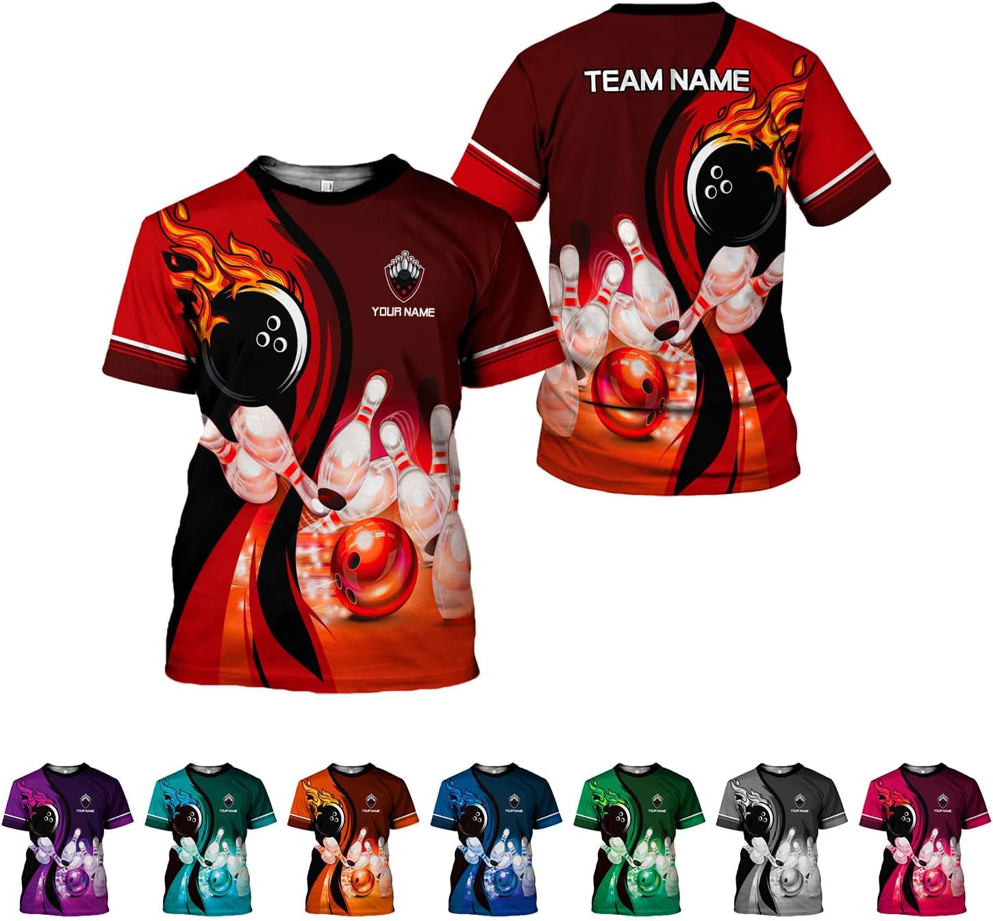 AOVL Custom Bowling Shirts for Men Bowling Shirts Bowling Shirts Unisex Bowling Jerseys for Men Custom Bowling Shirts for Men