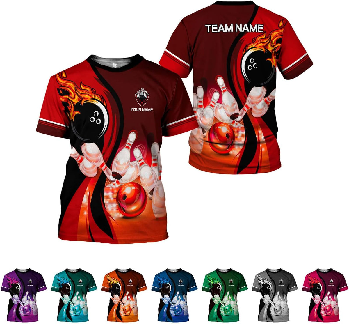 AOVL Custom Bowling Shirts for Men Bowling Shirts Bowling Shirts Unisex Bowling Jerseys for Men Custom Bowling Shirts for Men