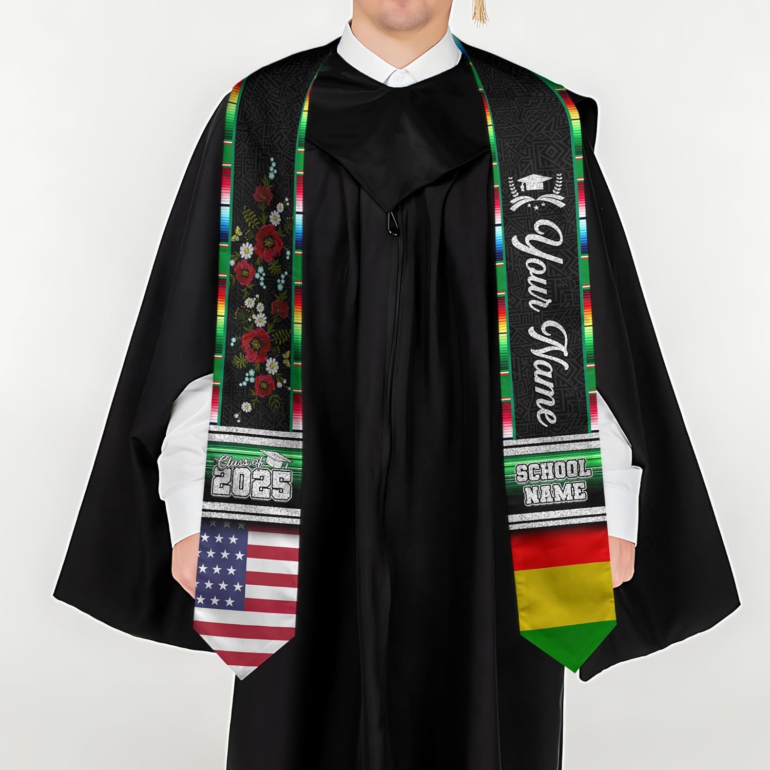 African American Graduation Sash, Graduation Stole Customize, African Graduation Sash, Graduation Stole Class of 2025