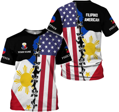 Custom Philippine 3D Shirt Men Women, Philippine T-Shirt Hoodies Filipino Flag Pinoy Shirt, Philippines Traditional Clothing