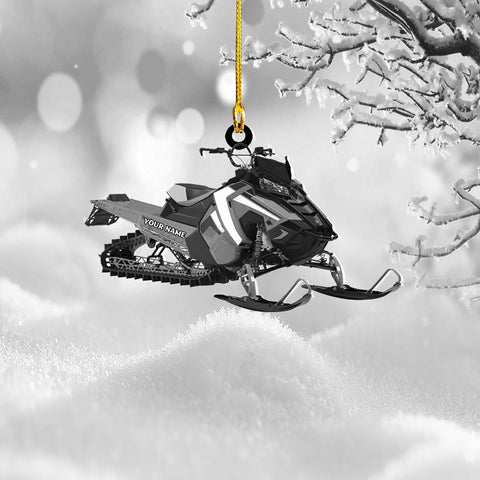 Artparel Personalized Customized Snowmobile Shoes Acrylic Christmas Ornament for Snowmobile Lovers (Snowmobile 2)