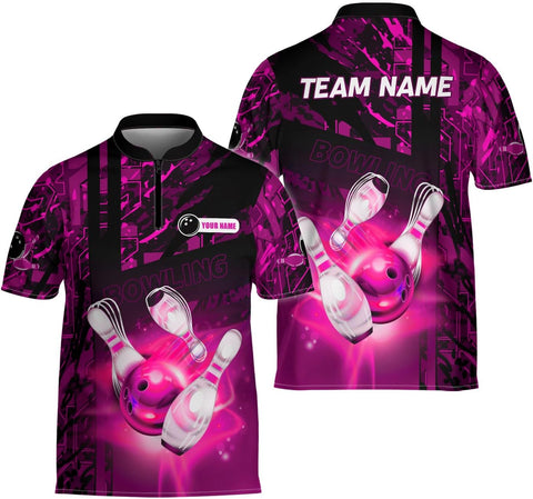 Ligthuy Personalized Bowling Jersey 3D, Bowling Shirts for Team, Bowling Shirt Unisex for Men Women, Bowling Shirts for Men