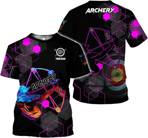 Artparel Personalized Archery Shirt 3D Archery Target Bow Archery Shirts for Men Women Archer Archery Lovers T-Shirt S-5XL