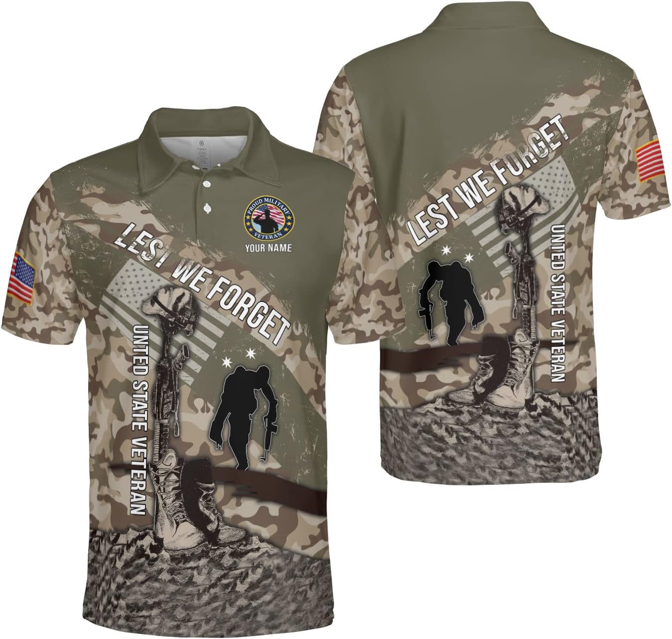 Personalized Veteran Shirts for Men, Army Shirts for Men, Army Shirts, Army Veteran Shirts for Men, Veteran Polo shirt1 S-5XL