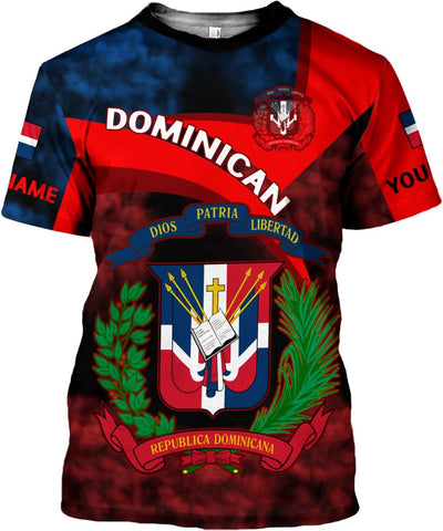 Ligthuy Personalized Dominican Shirt 3D, Dominican Republic Shirts, Dominican Flag Unisex Republica Dominicana Shirt S-5XL