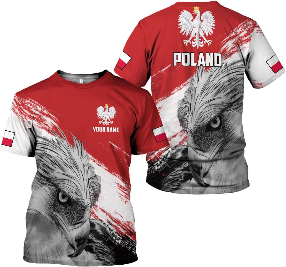 Parvii Personalized Poland Shirt Women & Men, Polska Tshirt Women Poland Shirt 3D, Poland Pride Shirts, Polish Eagle Polska