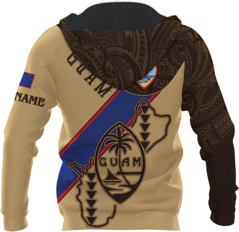 Vybonz Personalized Guam Hoodie - Guahan Pride Zip Hoodie for Men & Women