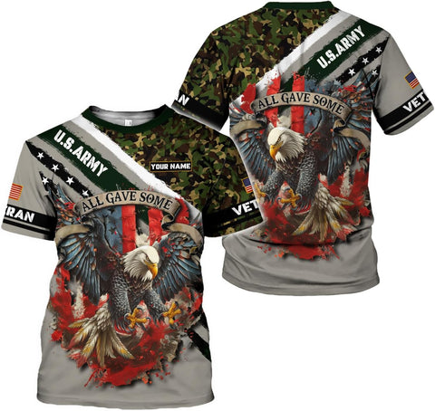 LigtHuy Personalized Name Veteran Shirt 3D, Us Army Shirt, Veteran Shirts, Veteran Shirts for Men, Veteran T Shirts for Men