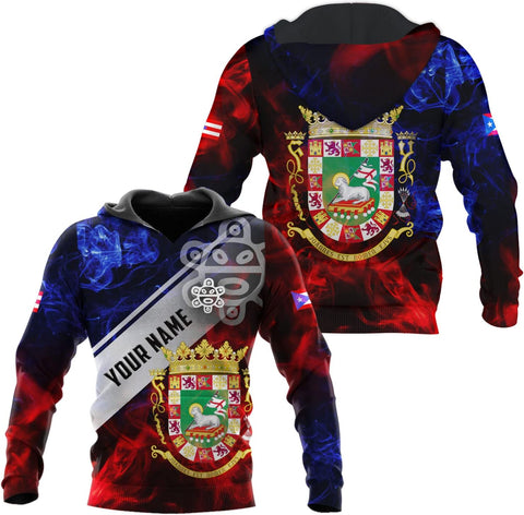 Personalized Name Puerto Rico T-Shirt 3D, Customized Puerto Rico Shirt for Men Women, Puerto Rico Flag T Shirt
