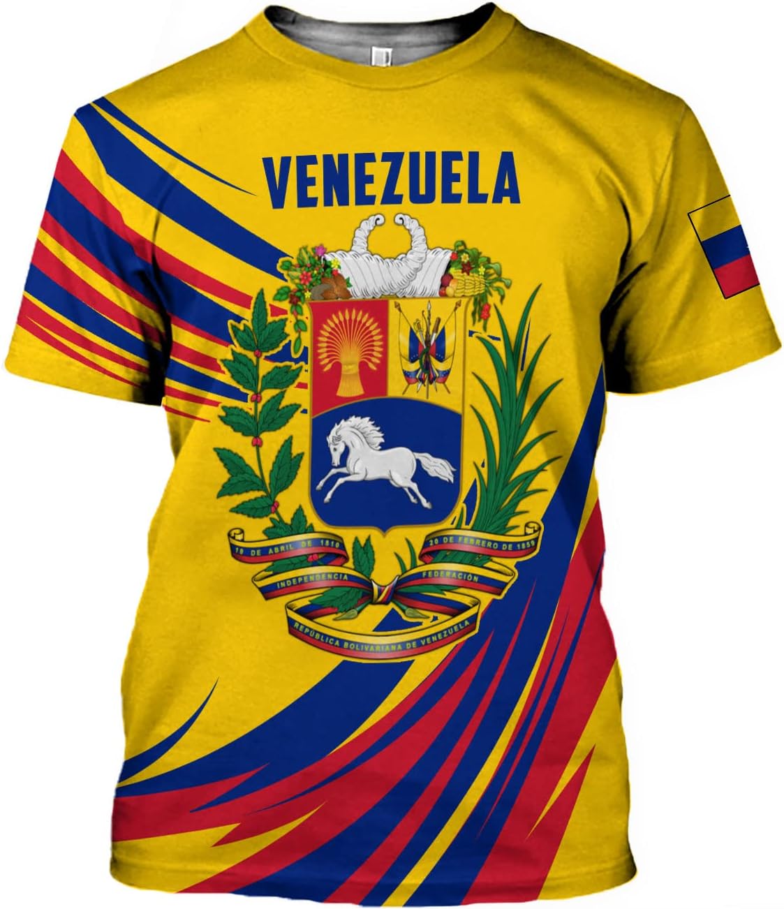 Royal Fight Personalized Coat of Arms Shirt with Venezuela Flag - Pride Shirts for Men & Women
