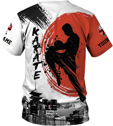 MAPrints Personalized Karate 3D Tshirt Cool Karate Gift for Boys Girls Karate Lovers T-Shirt Karate Shirts Uniform Size S-5XL