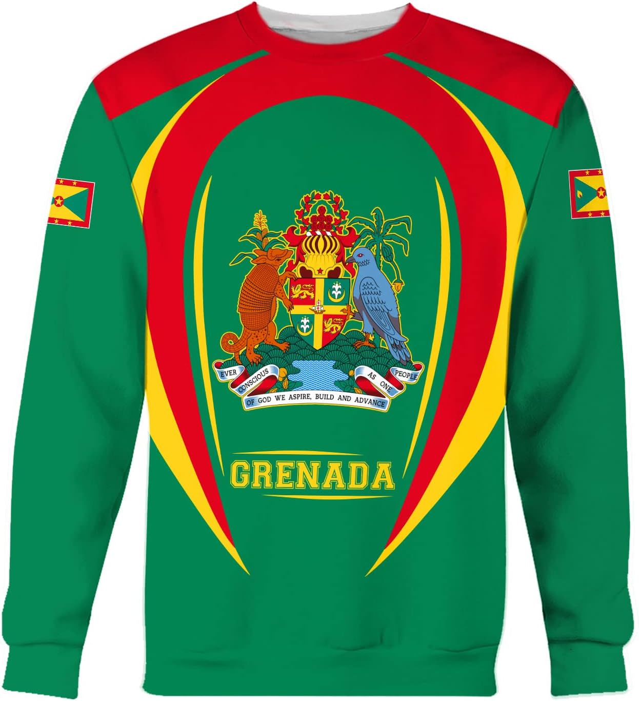 Podagree Personalized Grenada T-Shirt 3D, Proud Grenadan Tshirt, Grenada Flag Grenadian Pride Grenadian Heritage Shirt