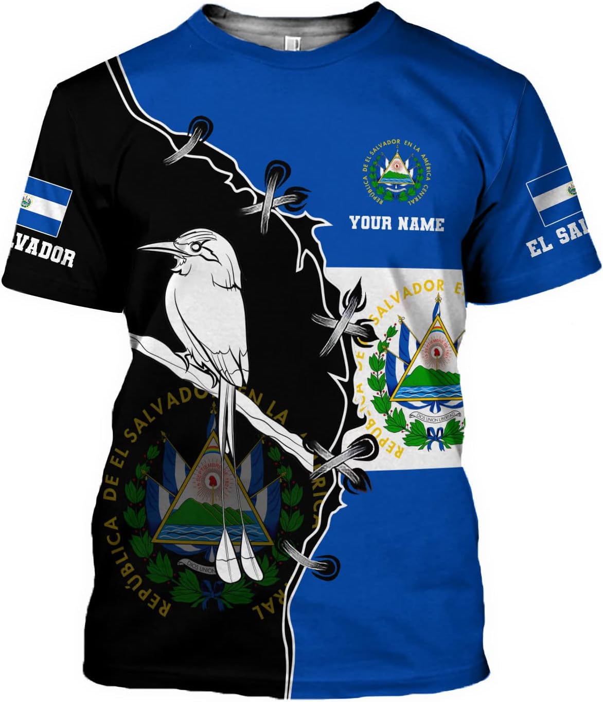 Personalized El Salvador Shirt Custom Camiseta de El Salvador Flag Shirt Men, Women Salvadorans Pride El Salvadoreña Tshirt