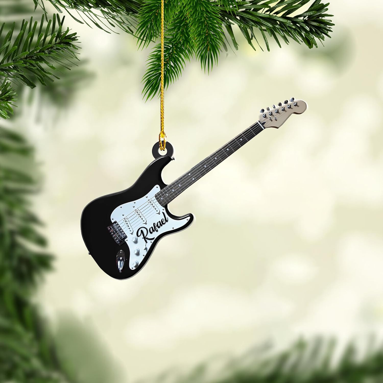 Personalized Guitar Ornament, Electric Guitar Ornament, Guitar Christmas Ornaments 2024, Acoustic Guitar Christmas Ornament, Guitar Christmas Ornaments Guitarist Gift Musical Instruments Xmas (G5)