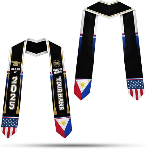 Customize Filipino Graduation Sash, Philippines Graduation Stole, Philippine Graduation Sash 2025
