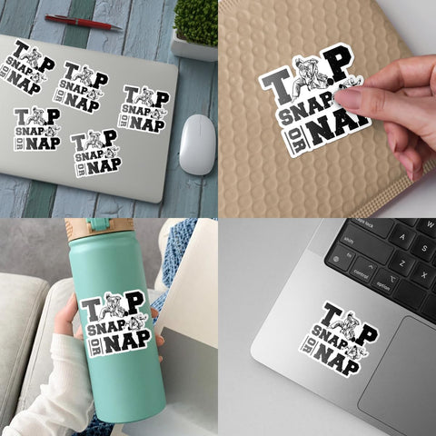 3 Pcs Tap Snap or Nap Sticker, BJJ Sticker, Funny Jiu Jitsu Gift, Combat Sports, Grappling Sticker, Motivational Gift Fighters Sticker 3 Inches for Laptop Water Bottle Phone Helmet Kindles Tumbler