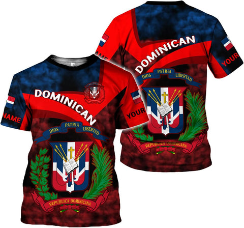 Ligthuy Personalized Dominican Shirt 3D, Dominican Republic Shirts, Dominican Flag Unisex Republica Dominicana Shirt S-5XL