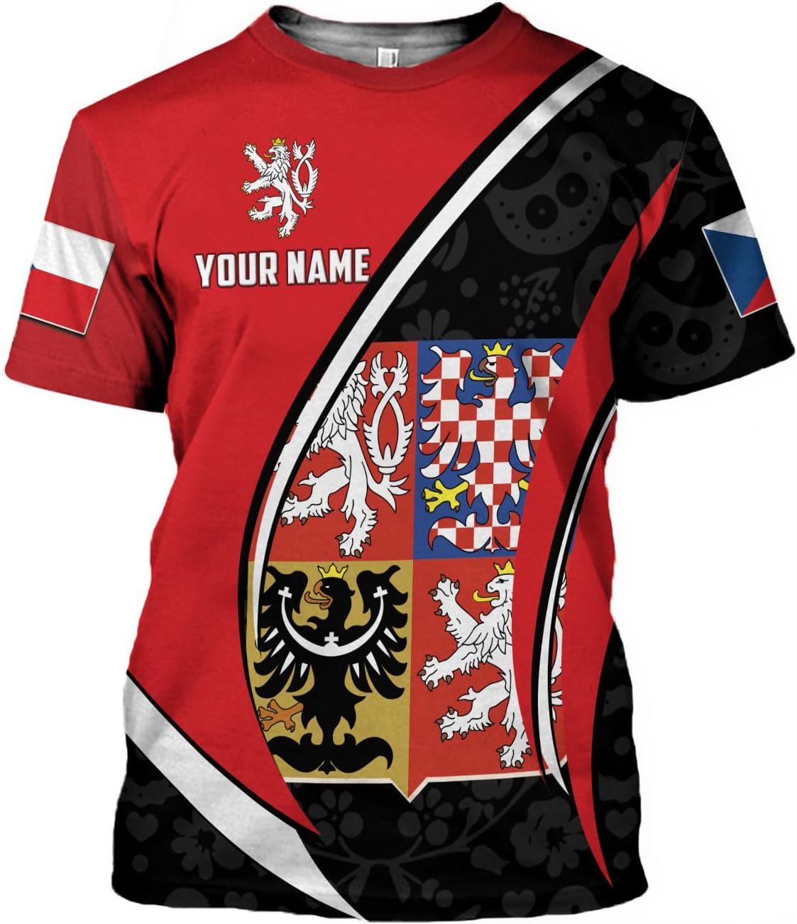 Personalized Czech Shirts 3D, Czechoslovakian T-Shirts, Czech Republic Flag Pride Shirt Unisex, Gifts for Czechs (CZ 1)