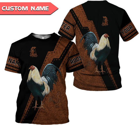 Mostefy Personalized Name Rooster Shirt 3D, Rooster Shirts for Men, Chicken Tshirts Shirts for Women, Funny Chicken Shirts