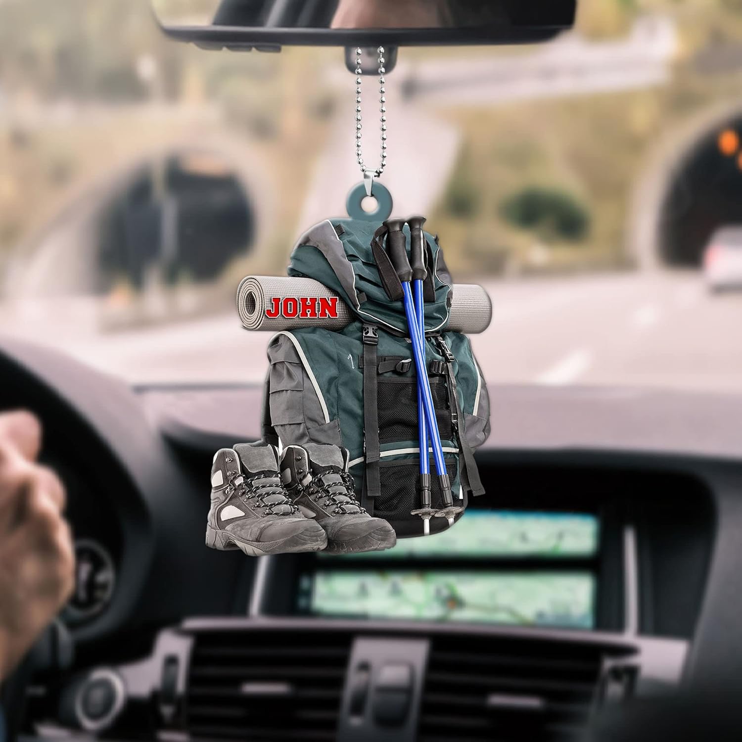 Artparel Personalized Hiking Bag Ornaments Hiking Bag Christmas Ornament Hiking Lover Christmas Camping Christmas Camping Gift Camping Hiking Camping Flat Ornaments