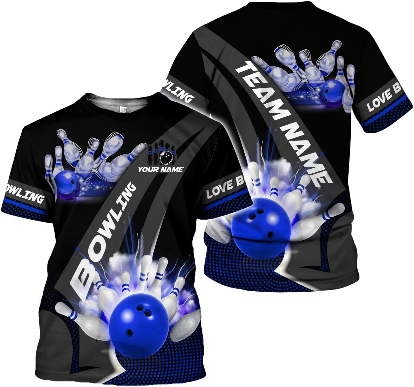 Rivelus Custom 3D Bowling Shirts Personalized for Men and Women - Unique Team Shirt & Gifts for Bowling Lovers