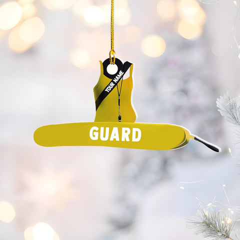 Personalized Lifeguard Ornament, Lifeguard Gift Christmas 2024 Life Guard Ornament Lifesaver Ornament, Lifeguard Gift Ideas for Women Girl Kids, Officially Licensed Hot Lifeguard (Style 10)