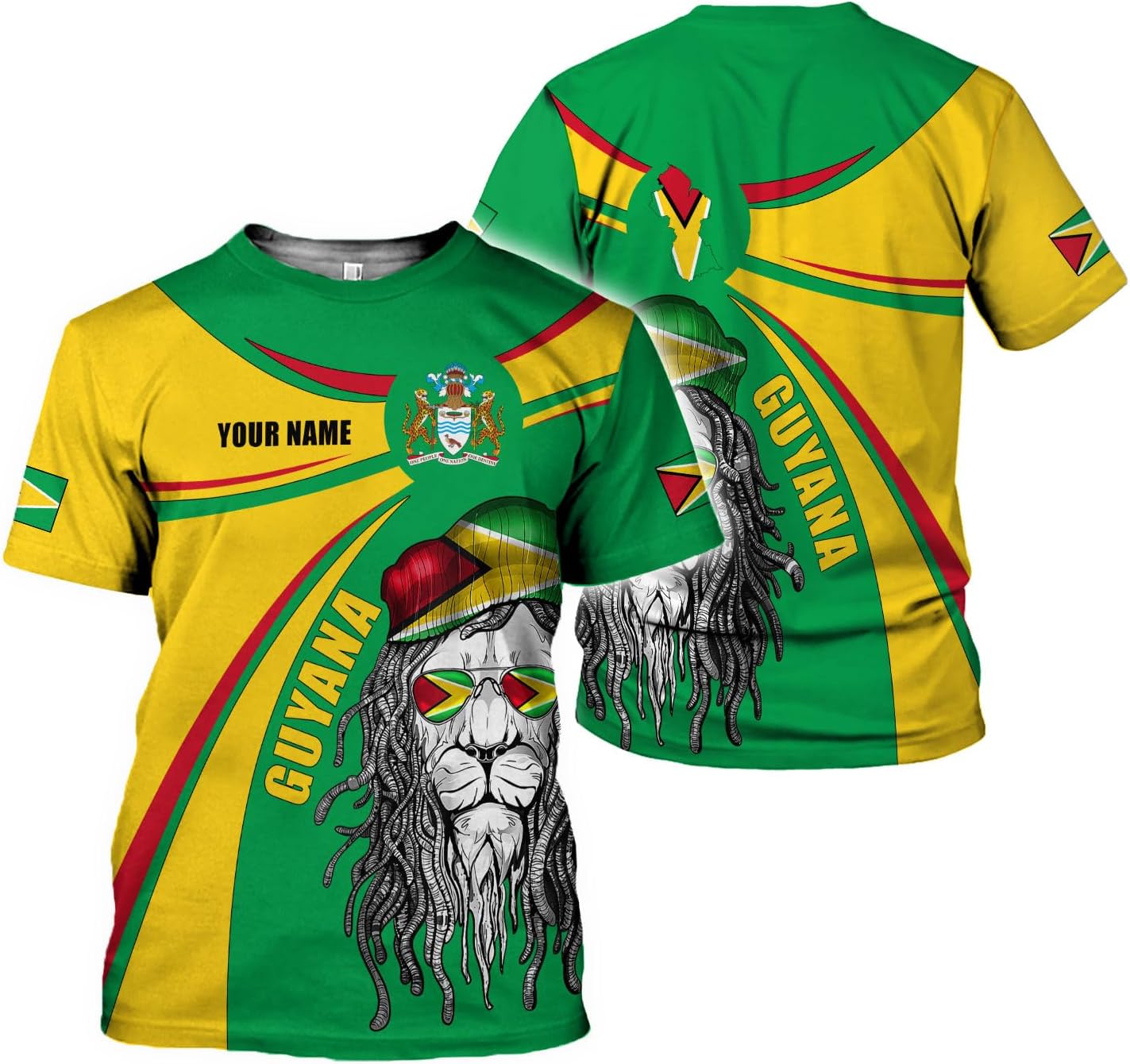 Parvii Personalized Guyana Shirts, Guyana Pride Tshirt, Guyanese Guyana Flag Shirt, Guyana Shirt for Men & Women, Guyana Gift