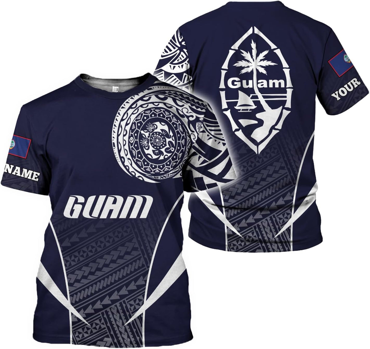 MoonArt Personalized Guam Shirt - Guahan Pride Tshirt for Men & Women - Guam Gifts Tee